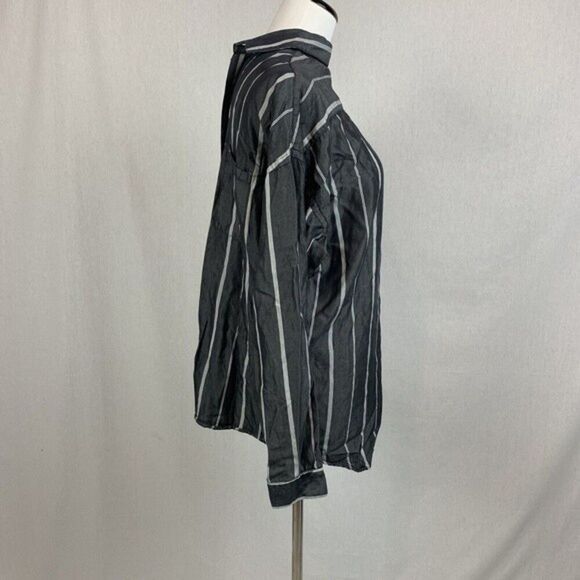 Zara Man gray striped button down shirt re - Picture 7 of 8